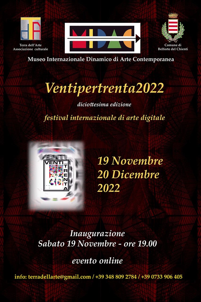 Maristella Angeli partecipa a “Ventipertrenta”, Festival Internazionale di Arte digitale, a cura del MIDAC